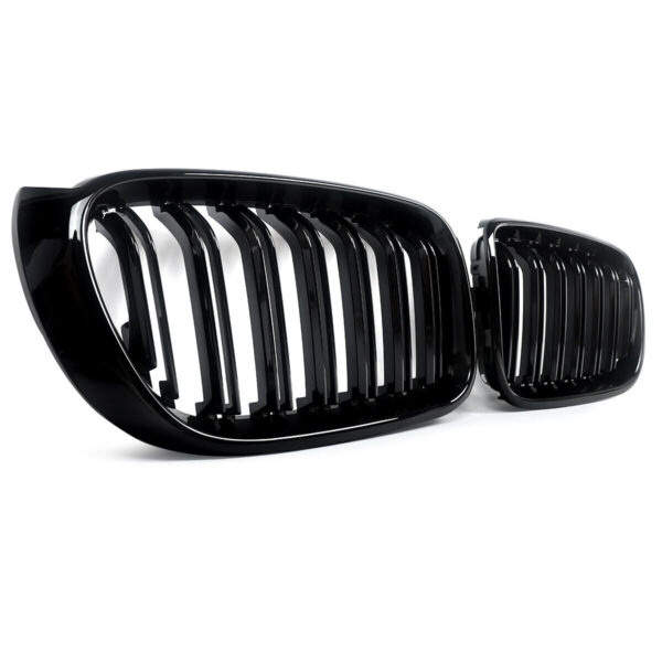 Grille fits for BMW X3 F25 X4 F26 2014-2017 Pair Gloss Black Front Kidney Grille