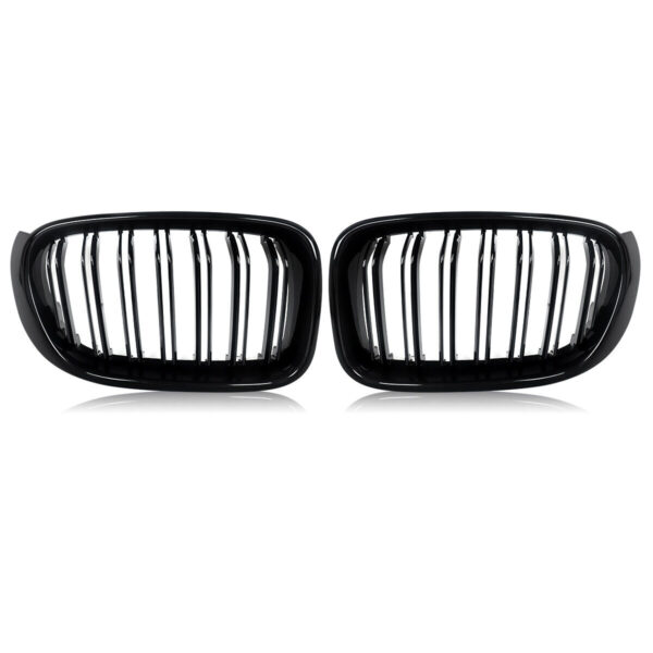 Grille fits for BMW X3 F25 X4 F26 2014-2017 Pair Gloss Black Front Kidney Grille - Image 7