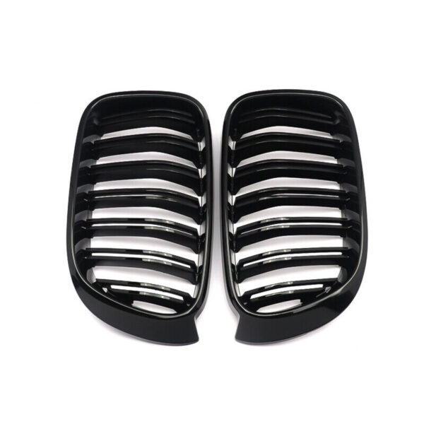 Grille fits for BMW X3 F25 X4 F26 2014-2017 Pair Gloss Black Front Kidney Grille - Image 8