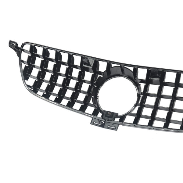 Grille Fit For Mercedes Benz W166 2016-2019 GLE Class Gloss Black GT Style Front Grille - Image 8