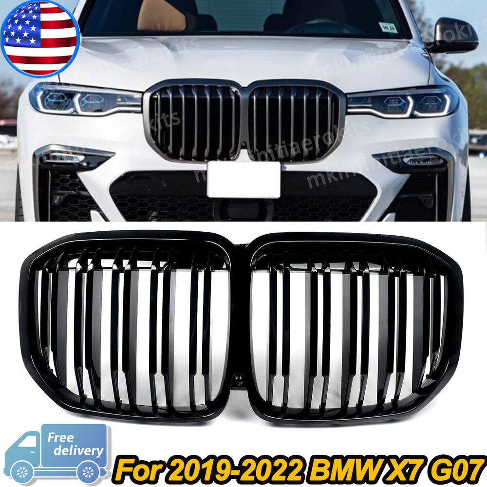 Grille Fit For BMW X7 G07 2019- 2022 M Performance Pair Gloss Black ...