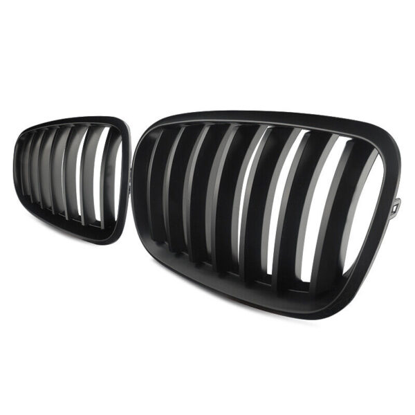 Grilles For BMW X5 X6 E70 E71 2007-2013 Pair Front Kindey Grilles Matte Black Single Slat - Image 3