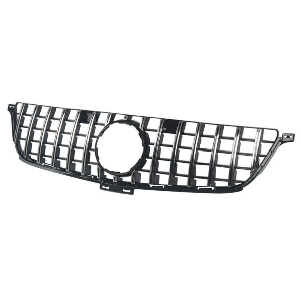 For Mercedes Benz W166 2012-2015 ML350 400 550 Front GT Grille Chrome Black - Image 3