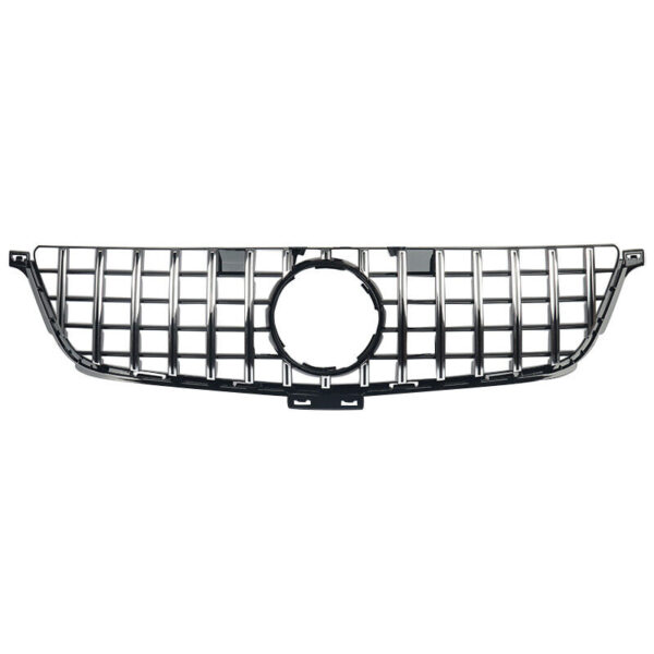 For Mercedes Benz W166 2012-2015 ML350 400 550 Front GT Grille Chrome Black - Image 4