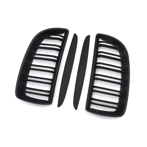 Front Kidney Grille Fits For 2005-2008 BMW E90 E91 325i 328i 335i Pre-LCI Matte Black - Image 4