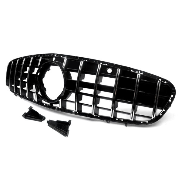 Grille Chrome+Black For Mercedes Benz R231 2017-2020 GT Front Upper Bumper Grille - Image 4