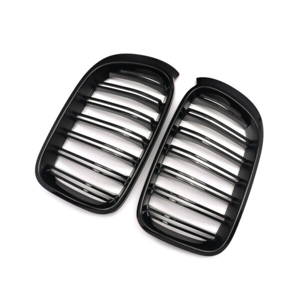 Grille fits for BMW X3 F25 X4 F26 2014-2017 Pair Gloss Black Front Kidney Grille - Image 4