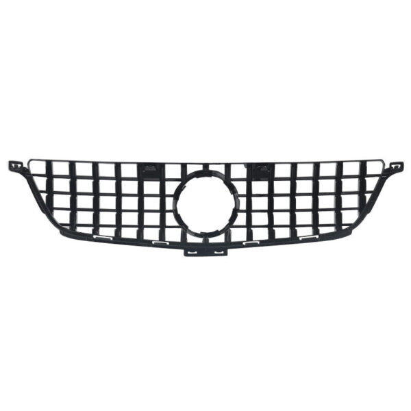 For Mercedes Benz W166 2012-2015 ML350 400 550 Front GT Grille Chrome Black - Image 6