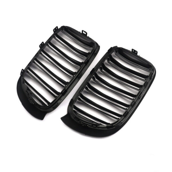 Grille fits for BMW X3 F25 X4 F26 2014-2017 Pair Gloss Black Front Kidney Grille - Image 5