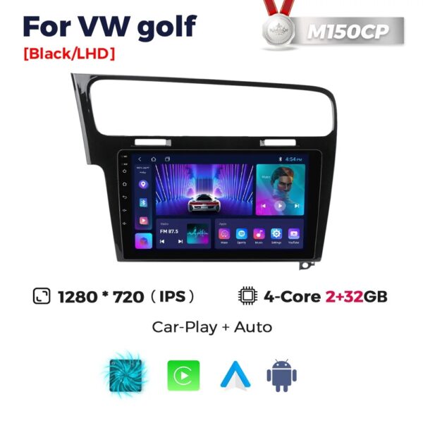 For VW Volkswagen Golf 2015-2021 Carplay Car Stereo Radio Android Multimedia Player - Image 2