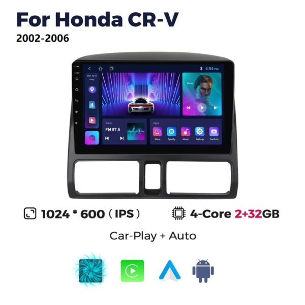 For Honda CRV CR-V 2002-2006 Car Stereo Radio Carplay GPS Android Multimedia Player - Image 2