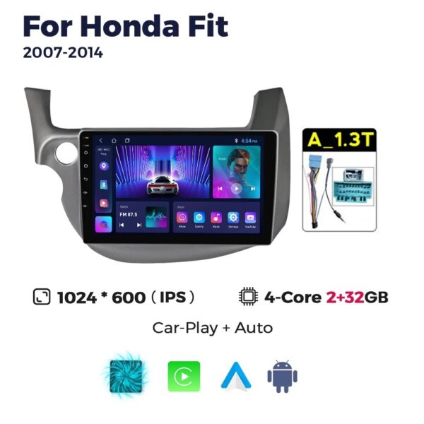 For Honda Fit 2007-2014 Car Stereo Radio Carplay GPS Android Multimedia Player - Image 2