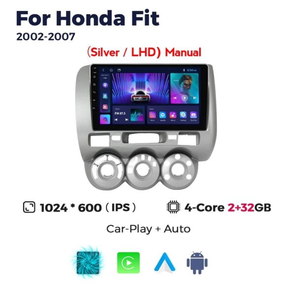 For Honda Fit 2002-2007 Car Stereo Radio Carplay GPS Android Multimedia Player - Image 2