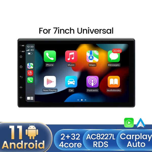 For 7 inch Universal Car Stereo Radio Android Touch Screen Carplay Multimedia Player - Image 2