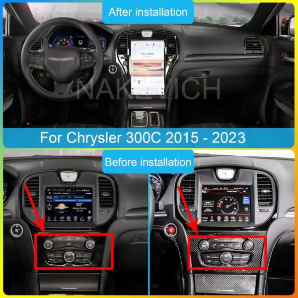 For Chrysler 300 2011-2023 300C 300S Car Radio Stereo Carplay Upgrade Tesla Style Screen Multimedia Player - Image 2