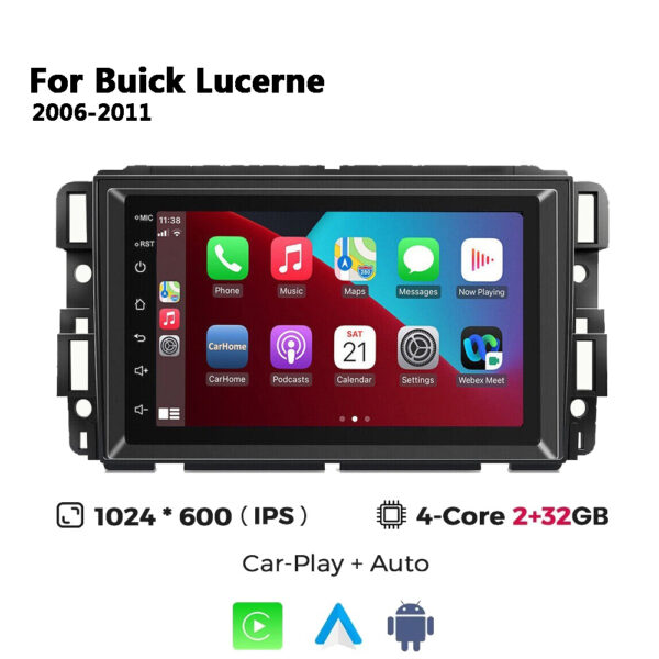 For Buick Lucerne 2006-2011 Car Stereo Radio Android Touch Screen Carplay Multimedia Player - Image 2